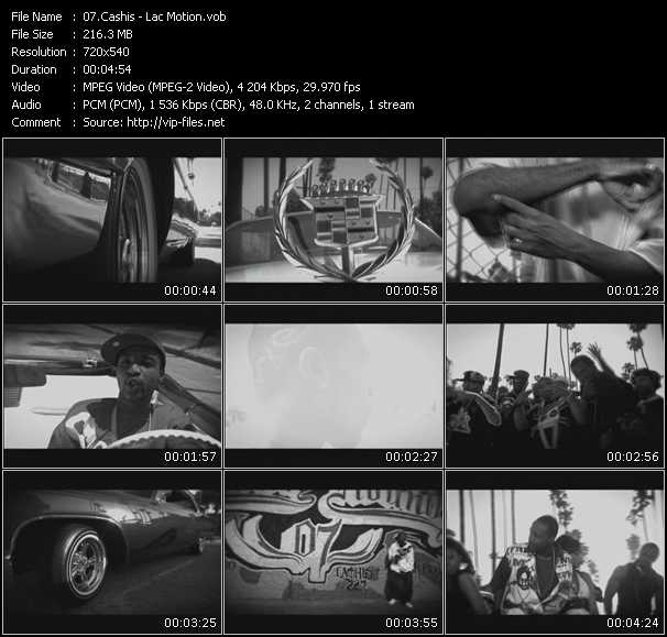 Cashis video ”Lac Motion” from dvd ”Screenplay VJ-Pro Urban Vision October 2007” 