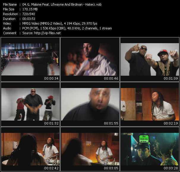 G. Malone Feat. Lil'wayne And Birdman video ”Haterz” from dvd ”Screenplay VJ-Pro Urban Vision December 2008” 