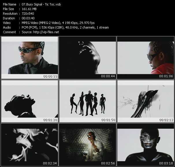 Busy Signal video ”Tic Toc” from dvd ”Screenplay VJ-Pro Urban Vision December 2008” 