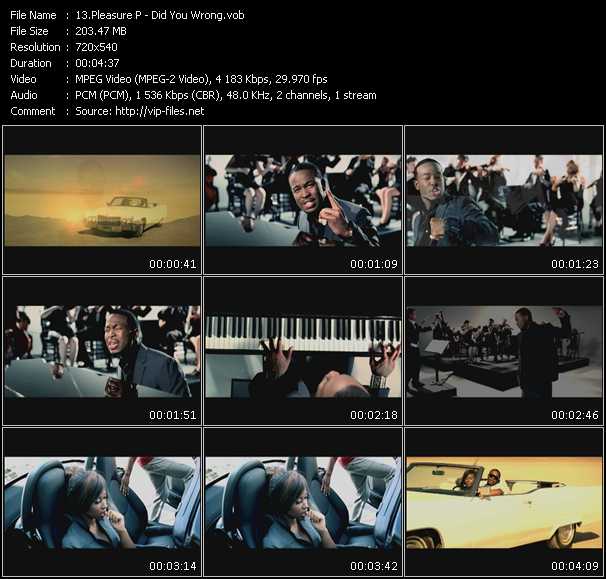 Pleasure P video ”Did You Wrong” from dvd ”Screenplay VJ-Pro Urban Vision December 2008” 