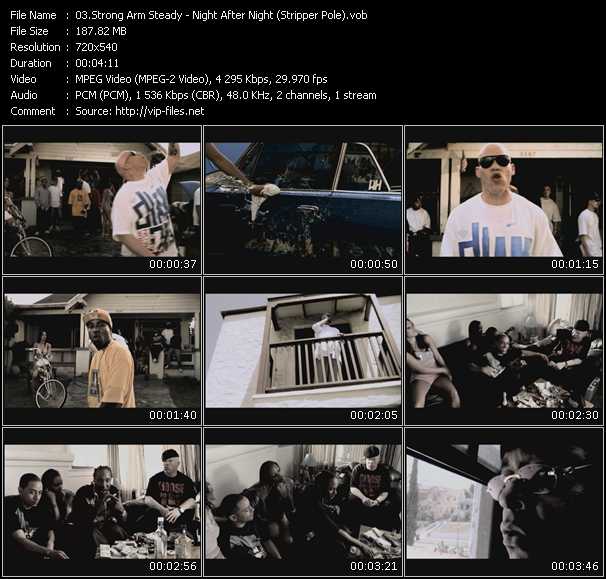 Strong Arm Steady video ”Night After Night (Stripper Pole)” from dvd ”Screenplay VJ-Pro Urban Vision January 2009” 