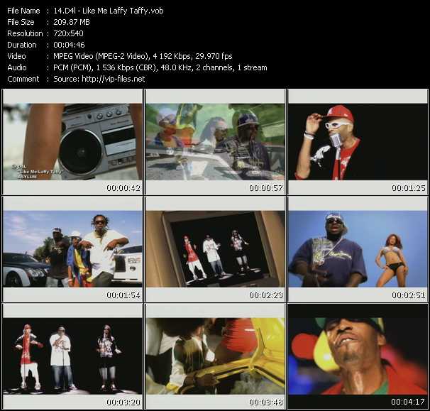 D4l video ”Like Me Laffy Taffy” from dvd ”Screenplay VJ-Pro Urban Vision January 2009” 