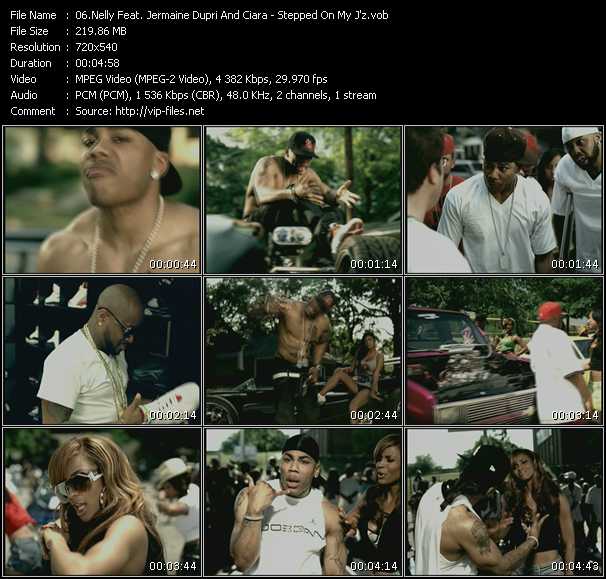 Nelly Feat. Jermaine Dupri And Ciara video ”Stepped On My J'z” from dvd ”Screenplay VJ-Pro Urban Vision September 2008” 