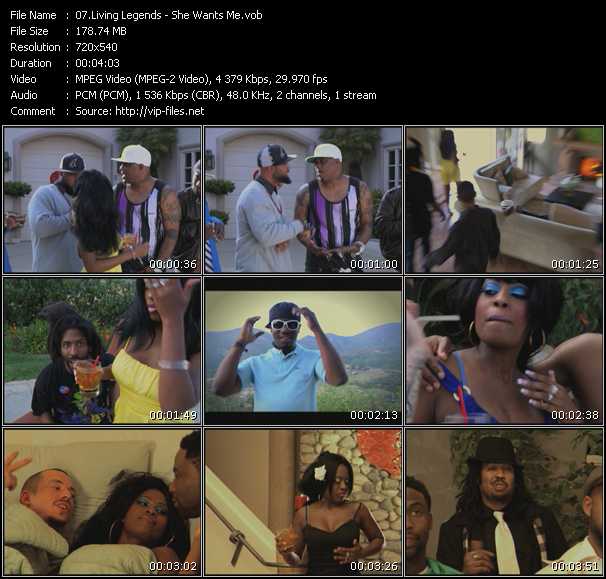Living Legends video ”She Wants Me” from dvd ”Screenplay VJ-Pro Urban Vision September 2008” 