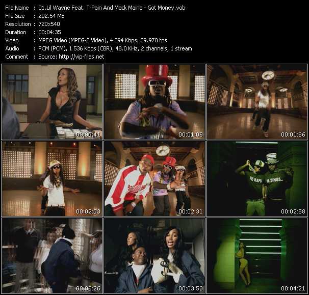 Lil Wayne Feat. T-Pain And Mack Maine video ”Got Money” from dvd ”Screenplay VJ-Pro Urban Vision October 2008” 
