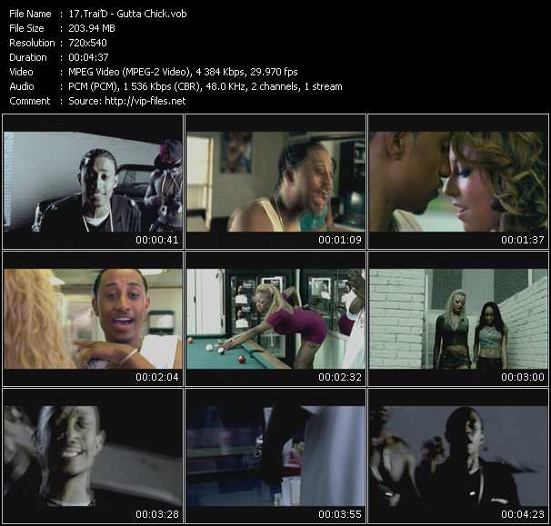 Trai'D video ”Gutta Chick” from dvd ”Screenplay VJ-Pro Urban Vision October 2008” 