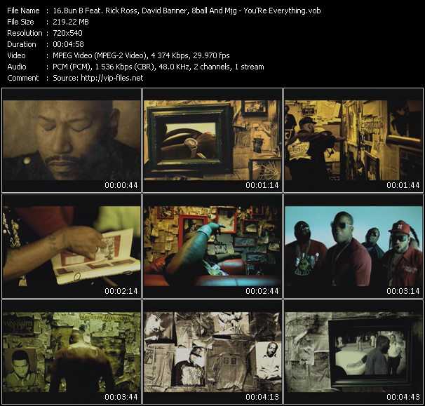 Bun B Feat. Rick Ross, David Banner And 8-Ball And MG video ”You'Re Everything” from dvd ”Screenplay VJ-Pro Urban Vision November 2008” 