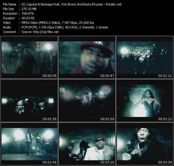 Capone N Noreaga Feat. Ron Browz And Busta Rhymes video ”Rotate” from dvd ”MixMash Urban March 2009” 