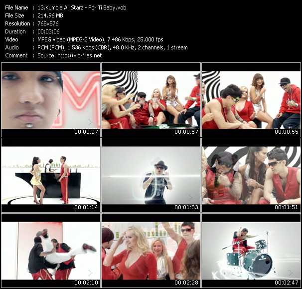 Kumbia All Starz video ”Por Ti Baby” from dvd ”MixMash Urban May 2009” 