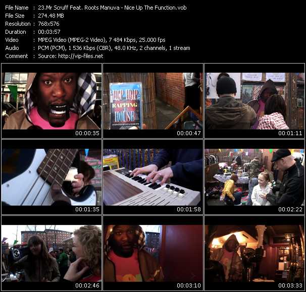 Mr Scruff Feat. Roots Manuva video ”Nice Up The Function” from dvd ”MixMash Urban May 2009” 