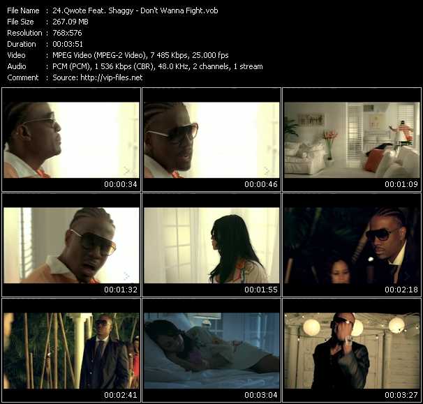 Qwote Feat. Shaggy video ”Don't Wanna Fight” from dvd ”MixMash Urban May 2009” 
