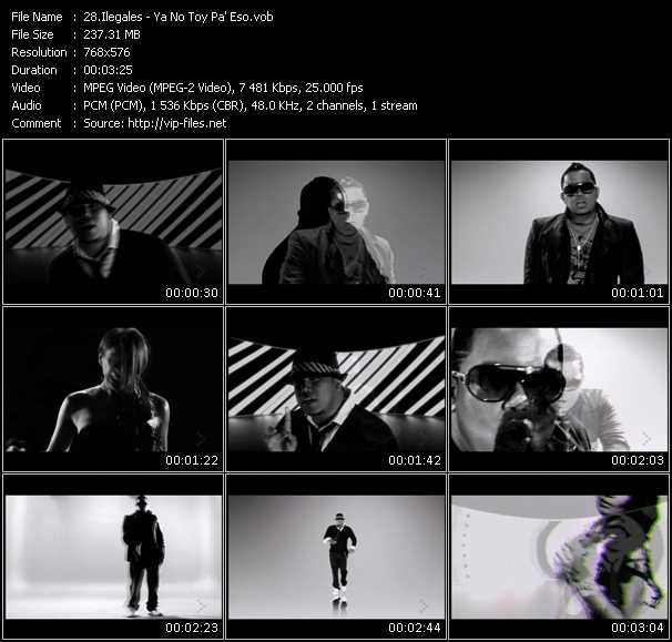 Ilegales video ”Ya No Toy Pa' Eso” from dvd ”MixMash Urban May 2009” 