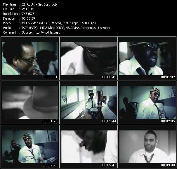 Roots video ”Get Busy” from dvd ”MixMash Urban June 2008” 