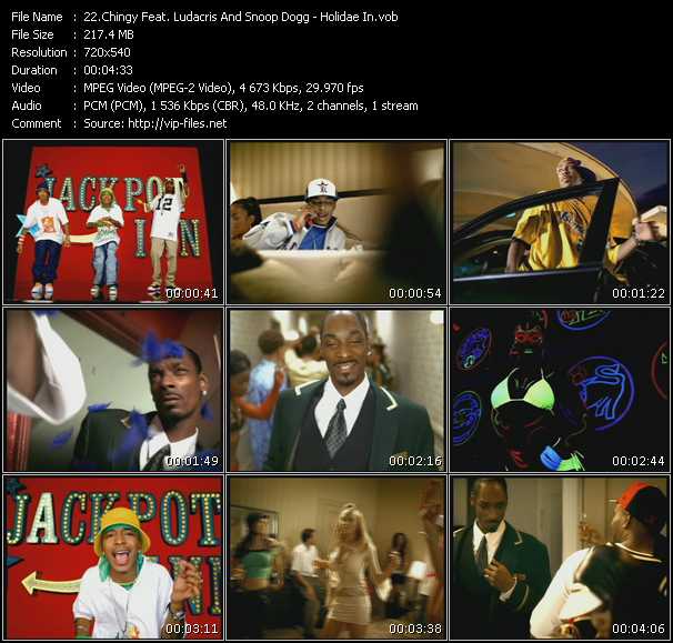 Chingy Feat. Ludacris And Snoop Dogg video ”Holidae In” from dvd ”Promo Only Hot Video Classics Best Of 2003 Vol.1” 