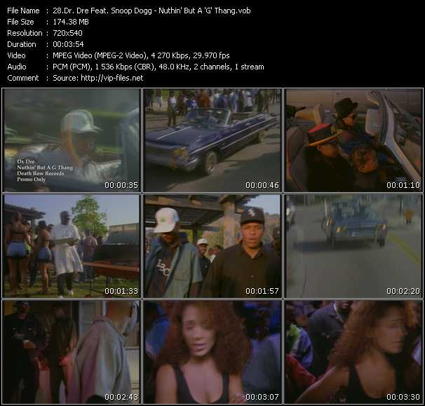 Dr. Dre Feat. Snoop Dogg video ”Nuthin' But A 'G' Thang” from dvd ”Promo Only Hot Video Classics Best Of 1993 Vol.1” 