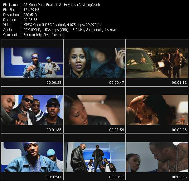 Mobb Deep Feat. 112 video ”Hey Luv (Anything)” from dvd ”Promo Only Canada Hot Video February 2002” 