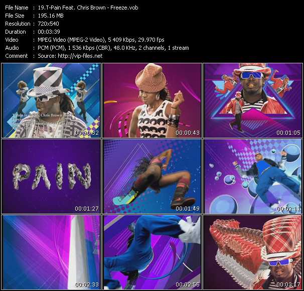 T-Pain Feat. Chris Brown video ”Freeze” from dvd ”Promo Only Canada Hot Video March 2009” 