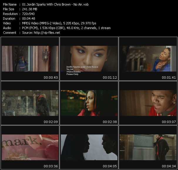 Jordin Sparks With Chris Brown video ”No Air” from dvd ”Promo Only Express Video March 2008 Week 1” 