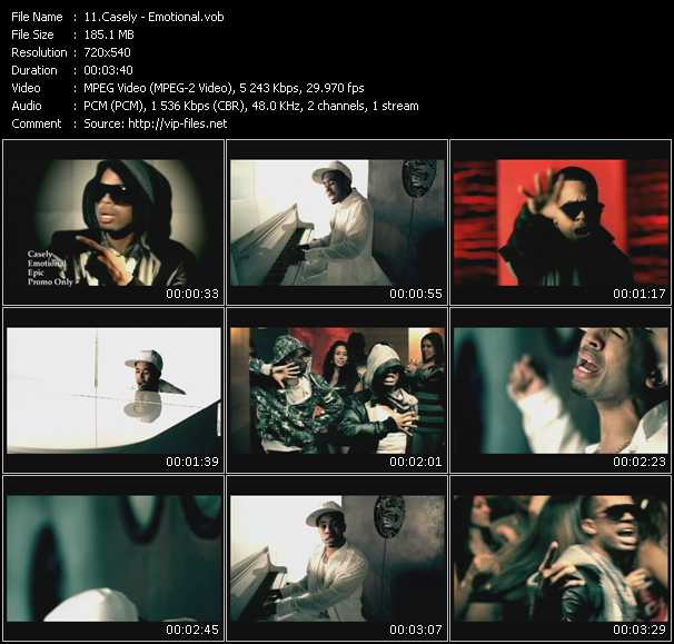 Casely video ”Emotional” from dvd ”Promo Only Express Video March 2008 Week 1” 