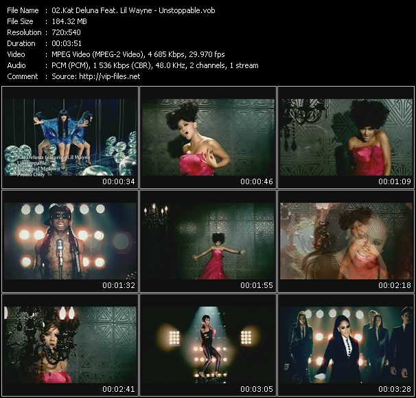 Kat Deluna Feat. Lil Wayne video ”Unstoppable” from dvd ”Promo Only Express Video March Week 5” 