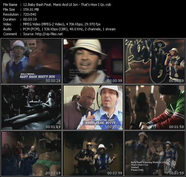 Baby Bash Feat. Mario And Lil Jon video ”That's How I Go” from dvd ”Promo Only Express Video March Week 5” 