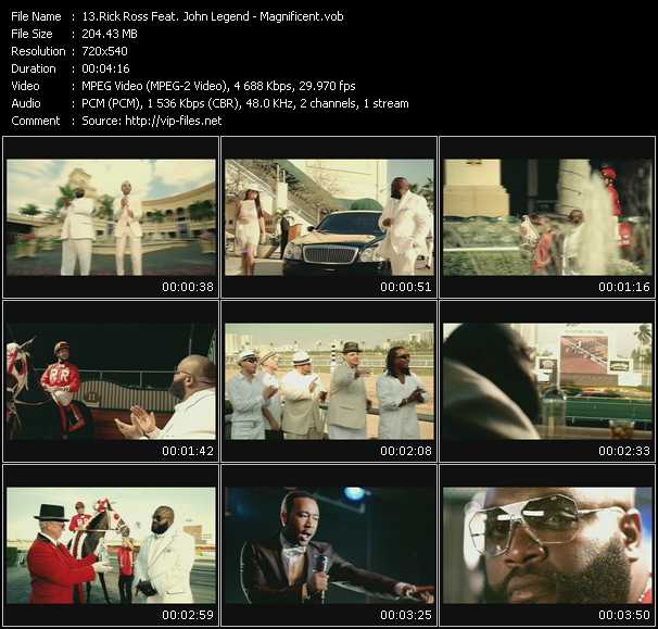 Rick Ross Feat. John Legend video ”Magnificent” from dvd ”Promo Only Express Video March Week 5” 