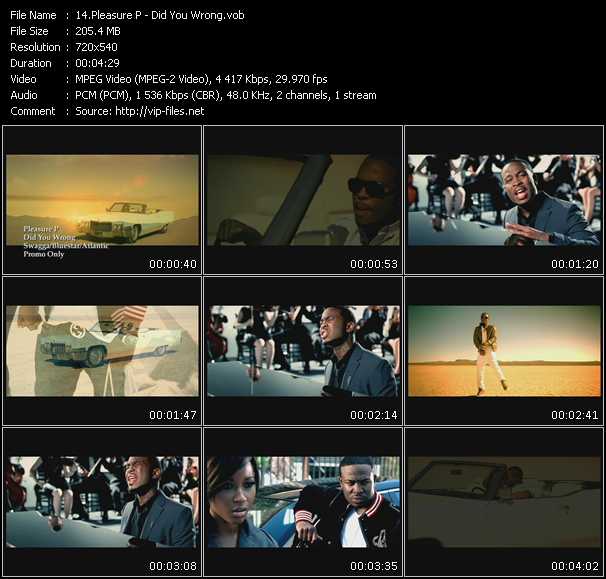 Pleasure P video ”Did You Wrong” from dvd ”Promo Only Express Video April 2009 Week 1” 