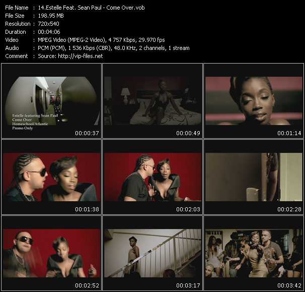 Estelle Feat. Sean Paul video ”Come Over” from dvd ”Promo Only Express Video April 2009 Week 2” 