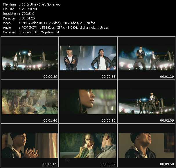Brutha video ”She's Gone” from dvd ”Promo Only Express Video April 2009 Week 3” 