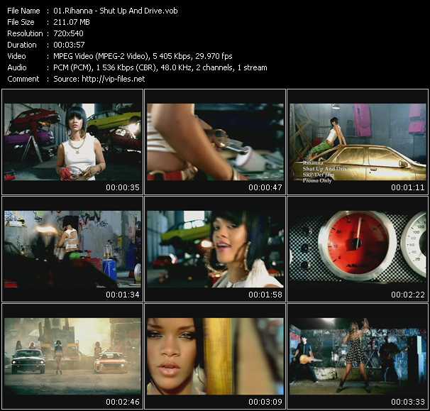 Rihanna video ”Shut Up And Drive” from dvd ”Promo Only Express Video July 2007 Week 4” 