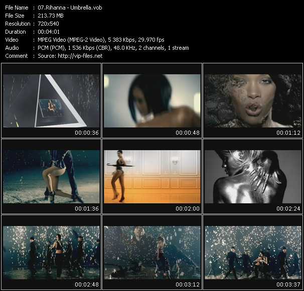 Rihanna video ”Umbrella(Seamus Haji And Paul Emanuel Club Remix)” from dvd ”Promo Only Express Video July 2007 Week 4” 
