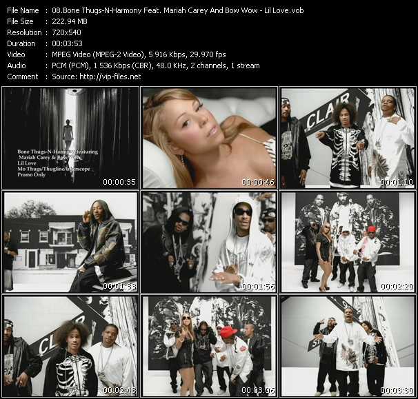 Bone Thugs-N-Harmony Feat. Mariah Carey And Bow Wow video ”Lil Love” from dvd ”Promo Only Express Video July 2007 Week 5” 