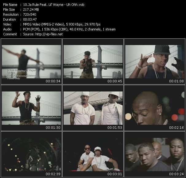 Ja Rule Feat. Lil Wayne video ”Uh Ohh” from dvd ”Promo Only Express Video August 2007 Week 3” 