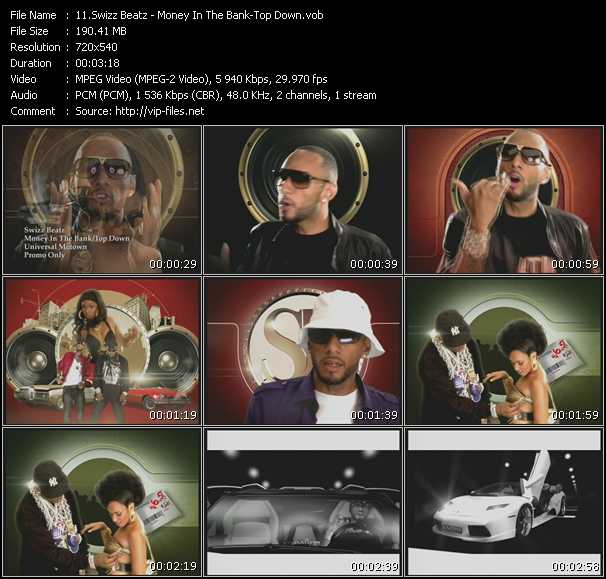 Swizz Beatz video ”Money In The Bank-Top Down” from dvd ”Promo Only Express Video August 2007 Week 3” 