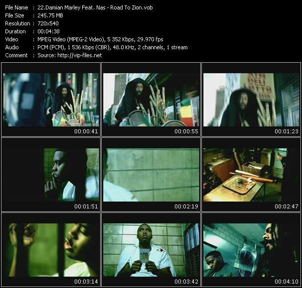 Damian Marley Feat. Nas video ”Road To Zion” from dvd ”Promo Only Canada Hot Video March 2006” 