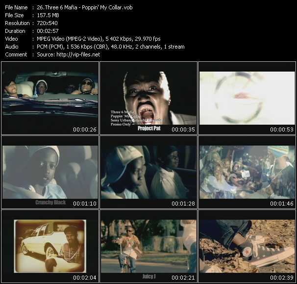Three 6 Mafia video ”Poopin' My Collar” from dvd ”Promo Only Canada Hot Video March 2006” 