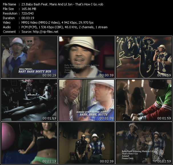 Baby Bash Feat. Mario And Lil Jon video ”That's How I Go” from dvd ”Promo Only Hot Video May 2009” 