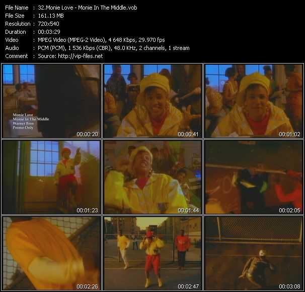 Monie Love video ”Monie In The Middle” from dvd ”Promo Only Old Skool Vol.3” 