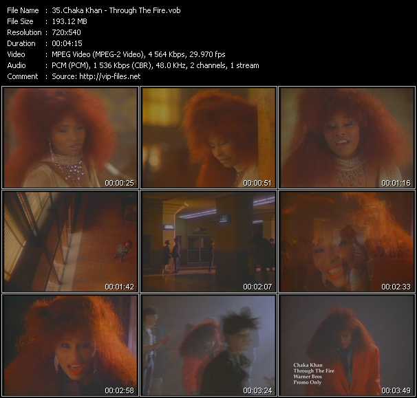 Chaka Khan video ”Through The Fire” from dvd ”Promo Only Old Skool Vol.4” 