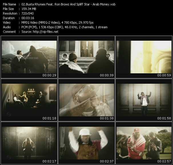 Busta Rhymes Feat. Ron Browz And Spliff Star video ”Arab Money” from dvd ”Promo Only Urban Video March 2009” 