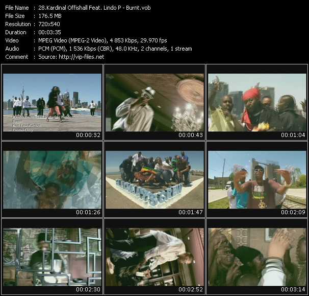 Kardinal Offishall Feat. Lindo P video ”Burnt” from dvd ”Promo Only Urban Video March 2009” 