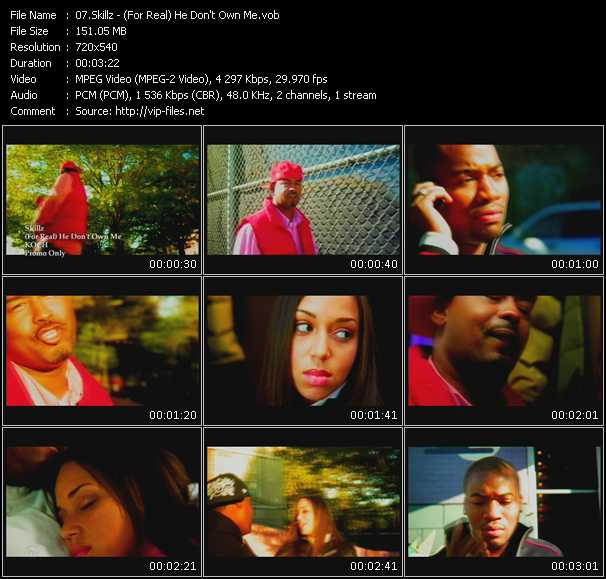 Skillz video ”(For Real) He Don't Own Me” from dvd ”Promo Only Urban Video April 2009” 