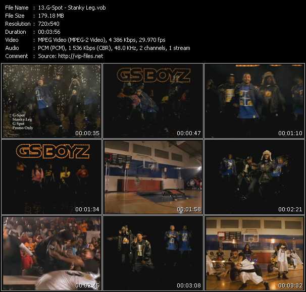 G-Spot video ”Stanky Leg” from dvd ”Promo Only Urban Video April 2009” 