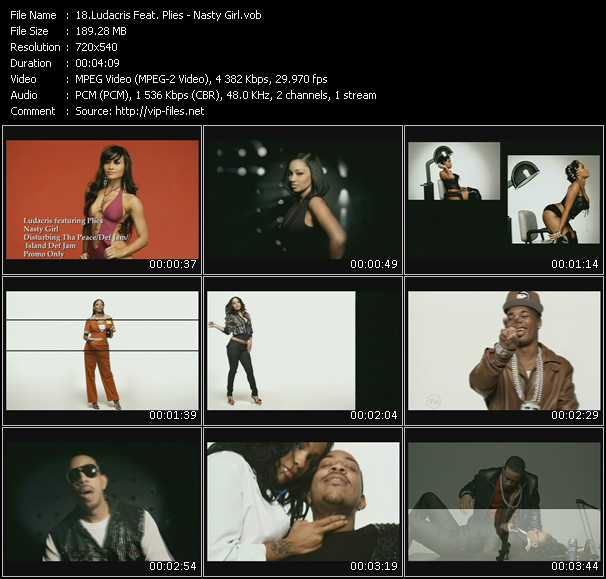 Ludacris Feat. Plies video ”Nasty Girl” from dvd ”Promo Only Urban Video April 2009” 