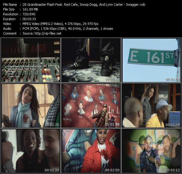 Grandmaster Flash Feat. Red Cafe, Snoop Dogg And Lynn Carter video ”Swagger” from dvd ”Promo Only Urban Video April 2009” 