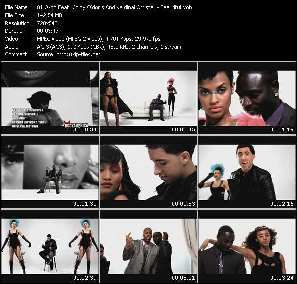 Akon Feat. Colby O'donis And Kardinal Offishall video ”Beautiful” from dvd ”Rock America Urban March 2009” 