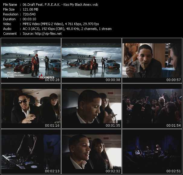 Draft Feat. F.R.E.A.K. video ”Kiss My Black Amex” from dvd ”Rock America Urban March 2009” 