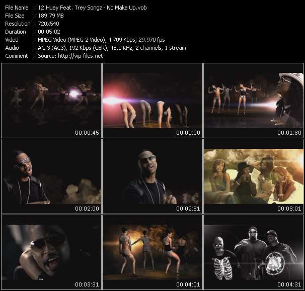 Huey Feat. Trey Songz video ”No Make Up” from dvd ”Rock America Urban March 2009” 