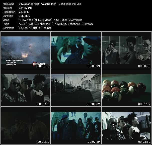 Jadakiss Feat. Ayanna Irish video ”Can't Stop Me” from dvd ”Rock America Urban March 2009” 