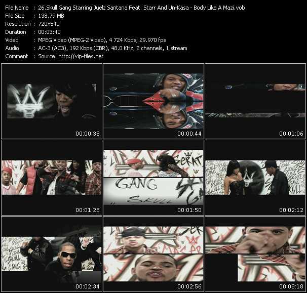 Skull Gang Starring Juelz Santana Feat. Starr And Un-Kasa video ”Body Like A Mazi” from dvd ”Rock America Urban March 2009” 